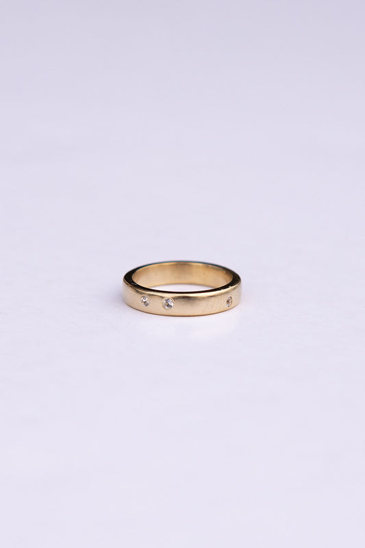 Trio White Sapphire Ring