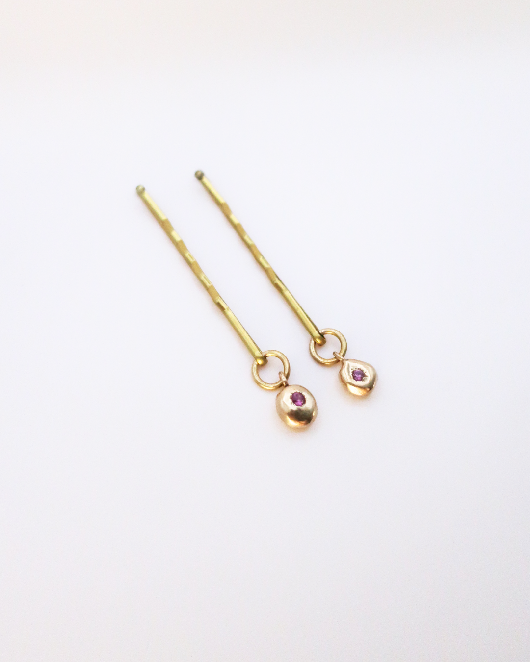 golden hair gem drops (set of 2)